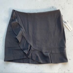 NWT Olivaceous Black Ruffled Mini Skirt